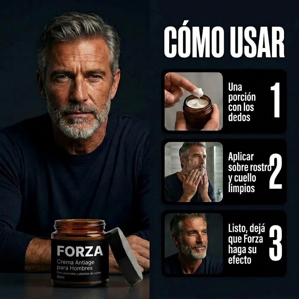 FORZA — Crema Facial Antiarrugas y Reafirmante para Hombres