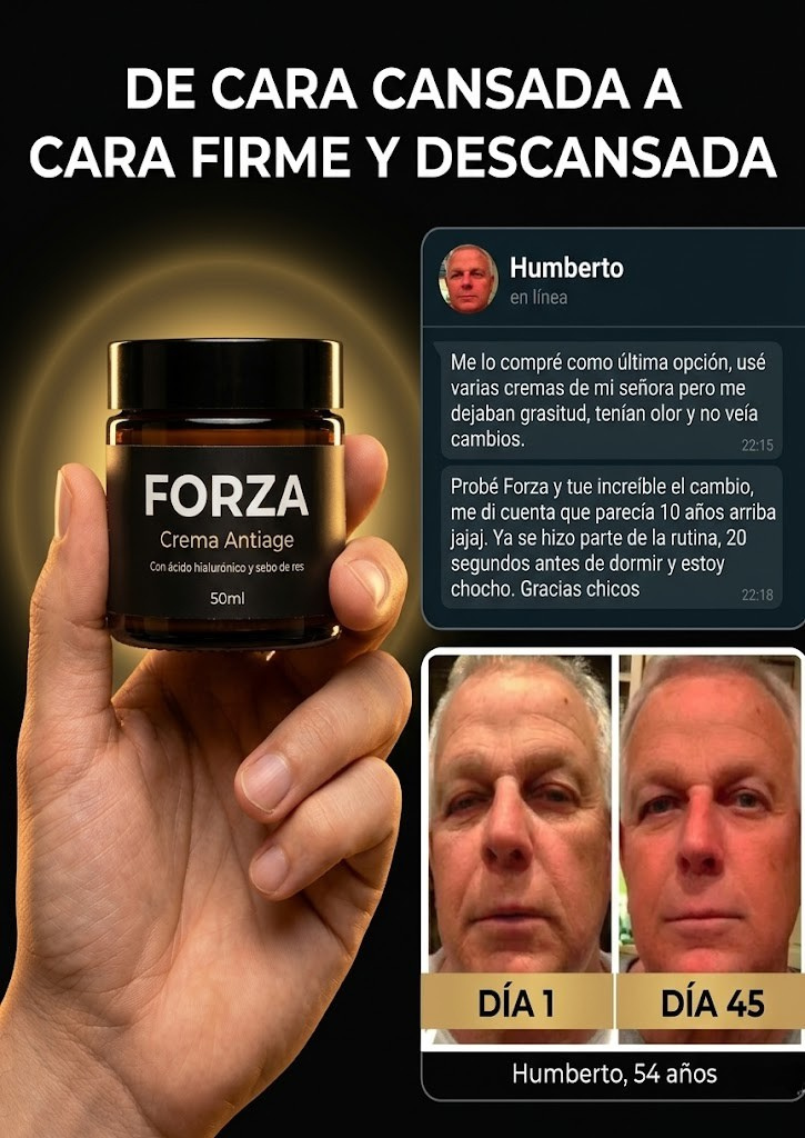 FORZA — Crema Facial Antiarrugas, Reafirmante y Antiojeras con Sebo de Res