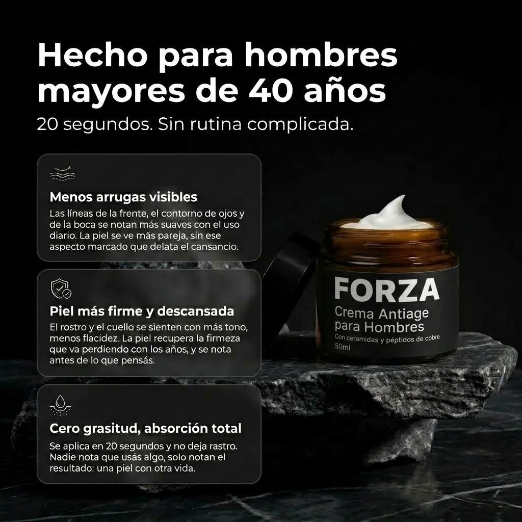 FORZA — Crema Facial Antiarrugas y Reafirmante para Hombres